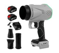 Souffleur turbo sans fil avec moteur sans balais 500 000 tr/min - Souffleur turbo manuel avec 2 batteries de 4000 mAh pour souffler la neige, l'entretien de la pelouse, le patio, le nettoyage de la