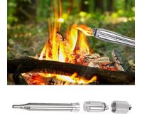Souffleuse à feu pliable 2 en 1, en acier inoxydable, outil pour allumer la bougie, pour barbecue en plein air