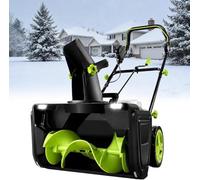 Souffleuse à Neige 40v, DéNeigeuse Sans Fil 50cm 3500wbalayeuse éLectrique | 3500w Avec éJecteur Orientable & Double éClairage Led Pour AlléE De Garage & Trottoir.