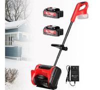 Souffleuse à Neige à Batterie avec poignée auxiliaire, Pelle à Neige électrique, souffleuse à Neige Rechargeable, Distance de Projection de 8 m, pour allée de Voiture, Jardin, Camping