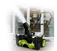 Souffleuse À Neige Au Lithium-ION, Pelle À Neige Électrique sans Fil, Portée De 7,6 M Et Gouttière À Neige Réglable À 180° pour Un Déneigement Efficace des Patios Et Allées