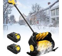 Souffleuse à neige électrique, 41 cm de large, pelle à neige à batterie sans fil avec poignée avant réglable, comprend 2 batteries 4 Ah et un chargeur rapide