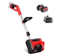 Souffleuse à neige électrique à batterie 20 V, sans fil, largeur de travail 30 cm, double interrupteur, pour terrasse, rouge ferme
