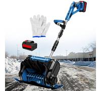 Souffleuse À Neige Électrique À Batterie, sans Balais, Largeur De Déneigement Jusqu'À 30 cm, Réglage 3 Directions, avec Chargeur, pour Terrains, Usines Et Cours Blue-1battery