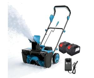 Souffleuse à Neige électrique autotractée 3500 W, Machine de déneigement sans Fil de 56 cm avec 2 Batteries 6,0 Ah, Double éclairage LED, goulotte rotative à 180°, pour allée