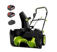 Souffleuse à neige électrique avec batterie 40 V et pelle de 50,8 cm, distance de lancement de 7,6 m, double lumières LED, moteur sans balais de 3500 W pour déneigement en hiver