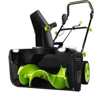Souffleuse à neige électrique, lanceur sans fil 40 V, moteur sans balais de 3500 W, 50,8 cm de largeur, jet de 7,6 m, lumières LED, goulotte réglable pour la maison, l'allée, le parking