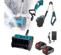 Souffleuse à neige électrique, pelle à neige électrique, pelle de déneigement sans fil, lanceur brossé avec batteries et chargeurs, réglage à trois directions, pelle à neige projection de 20 pieds