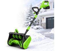 Souffleuse À Neige Électrique, Pelle À Neige sans Fil | 36 Cm De Largeur, Portée De 10 M, Avec Poteau Étendu Pliable Et Double Interrupteur De Sécurité
