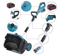 Souffleuse à neige électrique sans fil rechargeable, Poignée à L’angle Réglable Largeur avec 2 Batteries - 2500tr/min