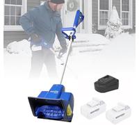 Souffleuse à neige électrique sans fil, souffleuse à neige portable avec batterie, poignée avant réglable pour allée, patio et terrasse