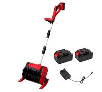 Souffleuse à Neige électrique télescopique sans Fil, Pelle à Neige portative Pliable, Largeur 30 cm, Hauteur 17,8 cm, Distance de Projection 6 m, Longueur réglable, Pelle à Neige Rechargeable (2 Bat