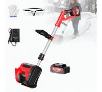 Souffleuse à neige sans fil 20 V 4,0 Ah pour allée, dégagement de 32 cm, distance de lancement de 6 m, pelle à neige électrique pour allée, avec poignée réglable, pour terrasse, aire de jeux, ferme