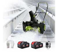 Souffleuse À Neige sans Fil Haute 40 V, Souffleuse À Neige Électrique sans Balais De 3 500 W, Largeur De Travail De 50 Cm Et Portée De 7,6 M, Idéale pour Les Terrains Commerciaux