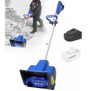 Souffleuse à neige sans fil - Pelle à neige alimentée par batterie 24 V, largeur de dégagement 30 cm, profondeur 18 cm, pliable, distance de lancement de 8 m, idéale pour patio, terrasse, allée