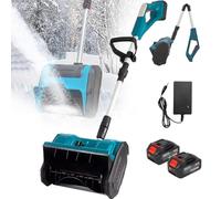 Souffleuse à Neige sans Fil, Pelle à Neige électrique, Pelle de déneigement Pliable sans Fil, Lanceur brossé avec Batteries et chargeurs, réglage dans Trois Directions, dist Brushed Motor Battery * 2