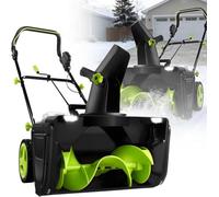 Souffleuse à Neige Sans Fil Pour AlléE Et Terrasse, Chasse-Neige éLectrique | Moteur Sans Balais De 3 500 W, Largeur De DéNeigement De 50 Cm, PortéE De 7,6 M, AlimentéE Par Batterie Et éQuipéE De Le.