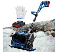 Souffleuse à Neige sans Fil Rechargeable, Pelle à Neige électrique Pliable avec réglage en 3 Directions, Manche en Alliage d'aluminium pour allées et Cours