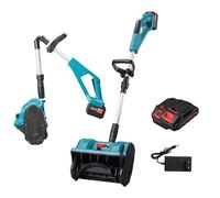 Souffleuse à Neige sans Fil, souffleuse à Neige électrique sans balais 21 V, poignée Avant réglable, Moteur sans balais 1000 W, Pliable, Complet avec Batterie et Chargeur, adaptée aux allées, Jardins