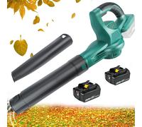 Souffleuse de feuilles sans fil 130 CFM électrique souffleuse de feuilles avec 2 tubes amovibles pour, poussière avec batterie 2X5.5AH¿Chargeur non inclus¿ - compatible avec la batterie Makita 18V