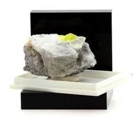 SOUFRE + GYPSE - Pierre Naturelle en Provenance de la France, Vallée de la Maurienne, Savoie, Auvergne-Rhône-Alpes - Pierre rare et multicolore, propriétés minérales uniques - 155.9 ct - Certificat d'