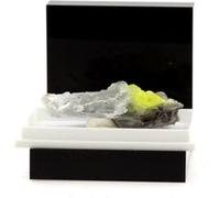 SOUFRE + GYPSE - Pierre Naturelle en Provenance de la France, Vallée de la Maurienne, Savoie, Auvergne-Rhône-Alpes - Formation Minérale Unique, Multicolore, Propriétés Spirituelles 82.4 ct - Certifica