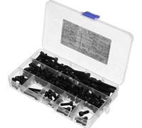 Soufre M5CH1 140pcs M5 12,9 Classe Carbone Acier Hex Hex Base Cap Tête Vis Boulon Assortiment Kit