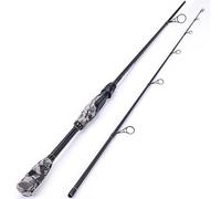 Sougayilang 18-ZB-G Canne à pêche à lancer en 2 parties - Tube en carbone de 28 tonnes - Canne à pêche composite durable avec guides en acier inoxydable pour pêche en eau douce et en mer