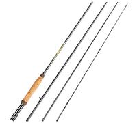 Sougayilang Canne à pêche à la Mouche 4 pièces 2,7 m léger Ultra Portable pour la pêche à la Truite, au Saumon, au Poisson Sunfish Outfit SG4905 - Noir