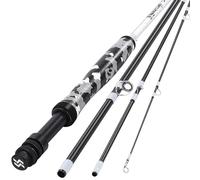 Sougayilang Canne à pêche à la Mouche, légère et Ultra-Portable, 4 pièces 5/6 WT Graphite de 2,7 m, Canne à Mouche pour débutant Complet avec poignée en superpolymère - Noir