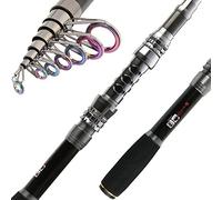 Sougayilang Canne à pêche Pliable télescopique pour Adultes, Enfants, Voyage, Eau Douce, 1,8 m