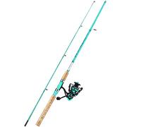 Sougayilang Canne à pêche rotative 2 pièces 1,5 m 15,2 cm en Graphite et Fibre de Verre, Durable et Robuste, Moulinet de pêche Anti-Retour Quickset (1 pièce)