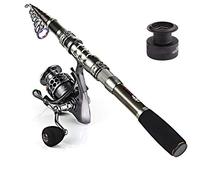 Sougayilang Canne à pêche télescopique et moulinets portables pour pêche en eau douce et en eau de mer, idéal pour les voyages, 2.1M/6.89FT Rod+XY3000 Reel