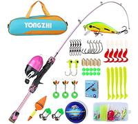 Sougayilang - Canne à pêche télescopique portable et moulinet combiné, avec ligne de pêche, pour enfants, pour garçons et filles