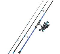 Sougayilang Combo de pêche de surf, canne de surf/carp avec 4000 moulinets, 3 sections, pour pêche en mer/plage -LL30