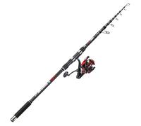 Sougayilang Ensemble canne à pêche à la carpe et moulinet télescopique, 4.7:1 Puissant moulinet pour pêche à la carpe 3,6 m/3,9 m/4,2 m-36