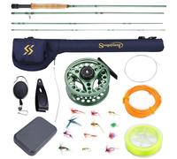 Sougayilang Ensemble canne à pêche moulinet graphite aluminium CNC kit démarrage sac