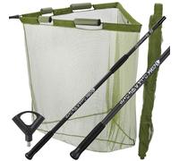 Sougayilang Épuisette de pêche à la carpe de 106,7 cm - Poignée télescopique en fibre de carbone de 2 m - Design flotteur robuste pour grosses carpes - Sac de transport inclus