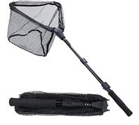 Sougayilang Épuisette de pêche - Poteau télescopique pliable et pliable - Maille en nylon durable - Pour attraper ou relâcher les poissons - BSJ115CM