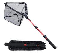 Sougayilang Filet de pêche pour poissons, poteau télescopique pliable et pliable, maille en nylon durable, capture ou relâchement des poissons - RSJ115 cm