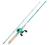 Sougayilang Lot de 2 cannes à pêche en graphite et fibre de verre, pour lancer d'appâts, 1,68 m, durable et robuste, moulinet de pêche anti-retour Quickset droit