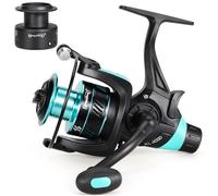 Sougayilang Moulinet de pêche à la carpe 13+1BB Moulinet de pêche lisse puissant avec bobine de rechange KL40