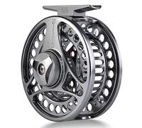 Sougayilang Moulinet de pêche à la mouche ultraléger anti-oxydation, corps en alliage d'aluminium usiné CNC et bobine, taille 5/6