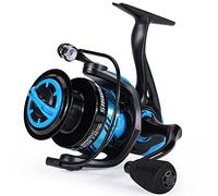 Sougayilang Moulinet de pêche, moulinet de pêche ultraléger avec bobine en aluminium, 5.2:1, moulinet de pêche haute vitesse, série 1000-6000 pour bleu d'eau douce 6000