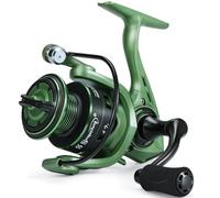 Sougayilang Moulinet de pêche ultra léger avec cadre en graphite 5.2:1 haute vitesse pour la pêche en eau salée ou en eau douce - Vert