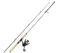 Sougayilang Moulinet et canne à pêche Combo, canne à pêche en fibre de verre avec poignée en liège P durable, cadre en graphite léger - 1,8 m