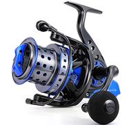 Sougayilang Moulinets de pêche au surf de la série 10000, ultra lisses et puissants avec bobine en aluminium CNC pour eau salée et eau douce