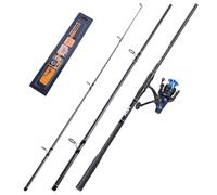 Sougayilang Rigs-33 Canne à pêche à la carpe et moulinet, 3 sections de haute qualité, en carbone, canne à pêche et moulinet, kit de pêche à la carpe avec hameçon