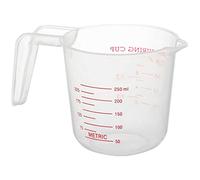 SouiWuzi Pyrex Pouche à mesurer, Tasse de Mesure en Plastique avec poignée d'échelle 250 ML de Tasses de Mesure Transparentes nidine récipient empilable pour liquides Solide Sec Solide