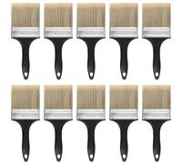 SOUJAP Lot de 10 pinceaux de peinture professionnels de 100 mm avec poignée en plastique pour meubles Noir 100 mm